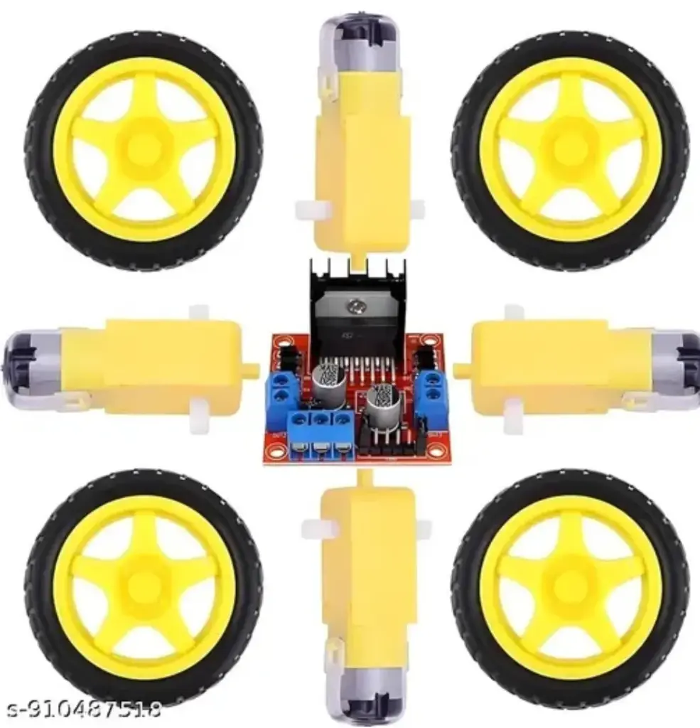 Motor driver+4 bo gear motor Motor +4 wheel