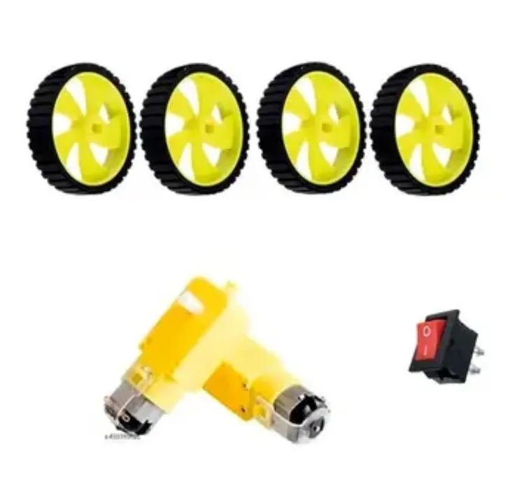 2 servo Motor 4 wheel 1 switch